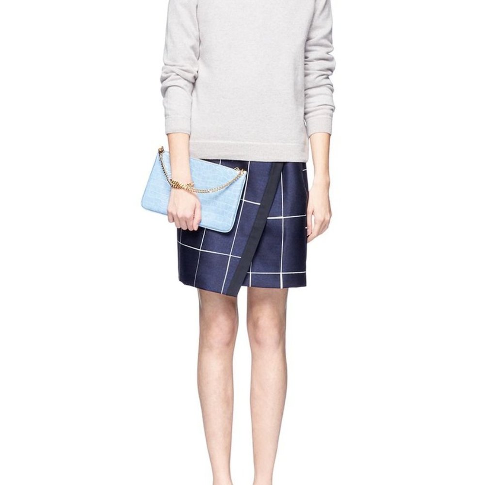 Whistles Slate Print Wrap Skirt